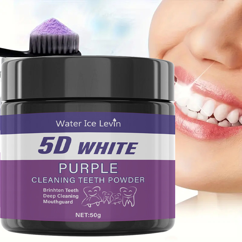 Teeth Whitening Baking Soda - Puder do białych zębów 5D. Fioletowa