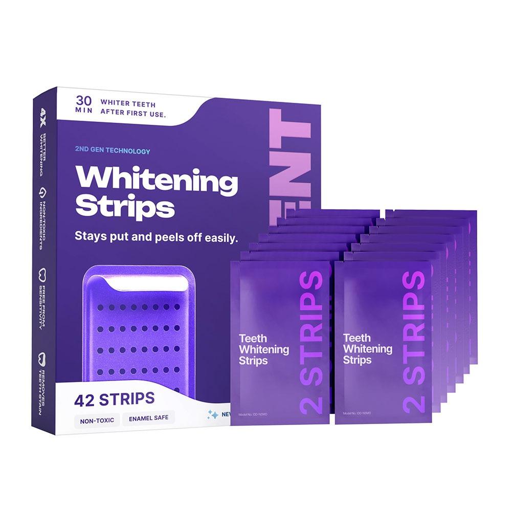 Teeth Whitening Gel Refills - 42 sztuki fioletowych pasków do wybielania