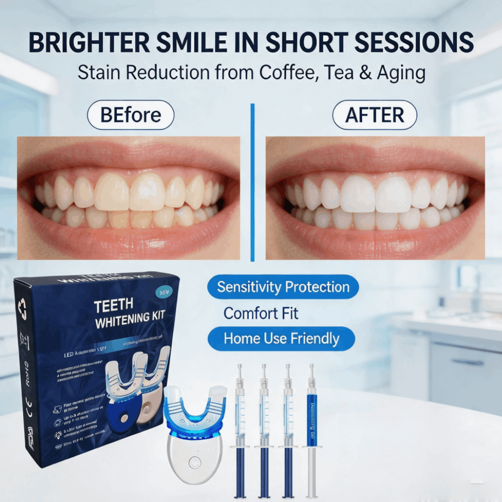 Teeth Whitening Kit At Home - Profesjonalny zestaw do wybielania zębów z